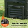 VEVOR Garden Compost Bin 80 Gal, BPA Free Composter, Large Capacity Outdoor Composting Bin with Top Lid and Bottom Door, Easy Assembling, Lightweight