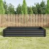 Raised Garden Bed Outdoor, 6√ó3√ó1ft , Metal Raised Rectangle Planter Beds for Plants, Vegetables, and Flowers - Black