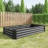 Raised Garden Bed Outdoor, 6√ó3√ó1ft , Metal Raised Rectangle Planter Beds for Plants, Vegetables, and Flowers - Black