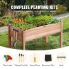 VEVOR Wooden Raised Garden Bed Planter Box 47.2x22.8x30" Flower Vegetable Herb