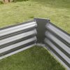 Metal Raised Garden Bed, Rectangle Raised Planter 4√ó2√ó1ft for Flowers Plants, Vegetables Herb Silver