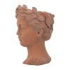 D7x11" Visage Head Bust Planter, Brown