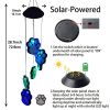 1pc, Paw Print Solar Wind Chimes For Outside, Dogs Cat Pet Paw Print Remembrance Wind Chimes,Waterproof Color Changing Solar Hanging Lights