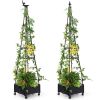 Garden Obelisk Trellis with Self-Drainage System for Climbing Plants