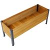 Wood Rectangular Garden Planter Box Raised Bed Outdoor,Planters for Outdoor Plants ,Elevated Herbs Vegetables Flowers Great Patio Deck Balcony