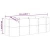 Garden Raised Bed Powder-coated Steel 88.2"x31.5"x26.8" Gray