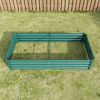 Raised Garden Bed Outdoor, 6√ó3√ó1ft , Metal Raised Rectangle Planter Beds for Plants, Vegetables, and Flowers - Green