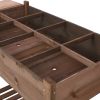 8 Pockets Horticulture Raised Garden Bed Elevated Wood Planter Box Stand with Foldable Side Table and Storage Shelf for Herb/Vegetables/Flowers