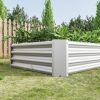 Raised Garden Bed Outdoor, 6√ó3√ó1ft , Metal Raised Rectangle Planter Beds for Plants, Vegetables, and Flowers - Silver