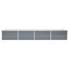 Garden Raised Bed Galvanized Steel 126"x31.5"x17.7" Gray