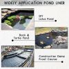 100FT ¬≤ usable area, 2 pieces of 5FT * 10FT heavy-duty black HDPE pond lining - UV resistant, suitable for flexible sealing film in fish ponds