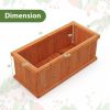 Raised Garden Bed Wooden Planter Box with 4 Drainage Holes and Detachable Bottom Panels