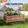 VEVOR Raised Garden Bed with Trellis, 30" x 13" x 61.4" Outdoor Raised Wood Planters with Drainage Holes