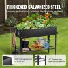 VEVOR Raised Garden Bed, 42.5 x 19.5 x 31.5 inch Galvanized Metal Planter Box, Elevated Outdoor Planting Boxes with Legs