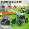 VEVOR Garden Cart Rolling Workseat with Wheels, Gardening Stool for Planting, 360 Degree Swivel Seat