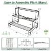 3-Tier Mental Plant Stand with Grid Shelf