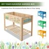 47 Inch Wooden Raised Garden Bed with Bottom Shelf and Bed Liner