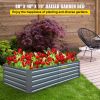 VEVOR Galvanized Raised Garden Bed, 80" x 40" x 19" Metal Planter Box, Gray Steel Plant Raised Garden Bed Kit