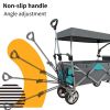 Push & Pull Utility Folding Wagon with Removable Canopy