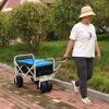 Folding Wagon Garden Shopping Beach Cart (white)