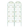 2 Pack Metal Garden Trellis 71" x 19.7" Rustproof Trellis for Climbing Plants Outdoor Flower Support Green