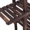 6-Tier Garden Wooden Plant Flower Stand Shelf for Multiple Plants Indoor or Outdoor