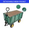 Flower Cart Garden Flower Cart is easier to transport firewood (green+cloth bag)