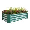 Metal Raised Garden Bed, Rectangle Raised Planter 4√ó2√ó1ft for Flowers Plants, Vegetables Herb Veezyo Green