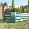 Metal Raised Garden Bed, Rectangle Raised Planter 4√ó2√ó1ft for Flowers Plants, Vegetables Herb Veezyo Green