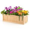 Folding Wooden Raised Garden Bed with Removable Bottom for Herbs Fruits Flowers