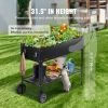 VEVOR Raised Garden Bed, 42.5 x 19.5 x 31.5 inch Galvanized Metal Planter Box, Elevated Outdoor Planting Boxes with Legs