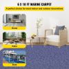 VEVOR Deep Blue Marine Carpet 6 ft x 18 ft Marine Carpeting Marine Grade Carpet for Boats with Waterproof Back Outdoor Rug for Patio Porch Deck Garage