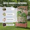 VEVOR Raised Garden Bed with Trellis, 30" x 13" x 61.4" Outdoor Raised Wood Planters with Drainage Holes