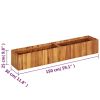 Garden Raised Bed 59"x11.8"x9.8" Solid Acacia Wood