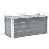 Garden Raised Bed Galvanized Steel 39.4"x15.7"x17.7" Gray