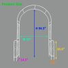 Metal Garden Arch W55'' x H94.5'' Garden Arbor Trellis Climbing Plants Support Rose Arch Outdoor Arch Cream White