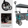 Push & Pull Utility Folding Wagon with Removable Canopy