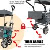 Push & Pull Utility Folding Wagon with Removable Canopy