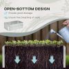 Outsunny Galvanized Raised Garden Bed Kit with Reinforcing Bars, Large and Tall Metal Planter Box for Vegetables, Flowers and Herbs, 6' x 3' x 2'