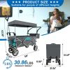 Push & Pull Utility Folding Wagon with Removable Canopy