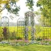 2 Pack 71 x 20 Inches Metal Garden Trellis Rustproof Plant Support for Climbing Plants