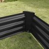 Raised Garden Bed Outdoor, 6√ó3√ó1ft , Metal Raised Rectangle Planter Beds for Plants, Vegetables, and Flowers - Black