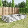 Raised Garden Bed Outdoor, 6√ó3√ó1ft , Metal Raised Rectangle Planter Beds for Plants, Vegetables, and Flowers - Silver