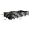 Raised Garden Bed Outdoor, 6√ó3√ó1ft , Metal Raised Rectangle Planter Beds for Plants, Vegetables, and Flowers - Black