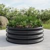 32.08"*11.4" Tall Round Raised Garedn Bed,Metal Raised Beds for Vegetables, Outdoor Garden Raised Planter Box