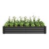 Raised Garden Bed Outdoor, 6√ó3√ó1ft , Metal Raised Rectangle Planter Beds for Plants, Vegetables, and Flowers - Black