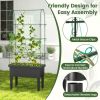 Self-watering Raised Garden Bed Elevated Planter with Climbing Trellis