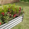 Metal Raised Garden Bed, Rectangle Raised Planter 4√ó2√ó1ft for Flowers Plants, Vegetables Herb Silver