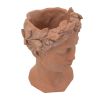 D7x11" Visage Head Bust Planter, Brown