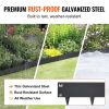 VEVOR Steel Landscape Edging, 5-pack Steel Garden Edging Borders, 39" L x 4" H Strips, Hammer-in Edging Border